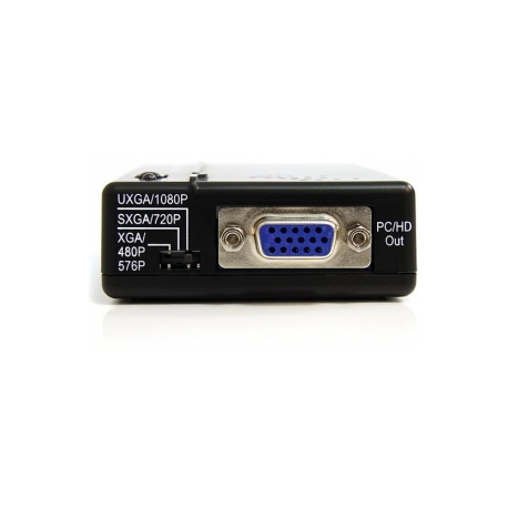 StarTech.com Composite and S-Video to VGA Video Scan Converter - composite to VGA - scan Converter - s-Video to VGA (VID2VGATV2) - Video converter - composite video, S-video - component video, VGA - black - for P / N: SVA5M3NEUA - 7