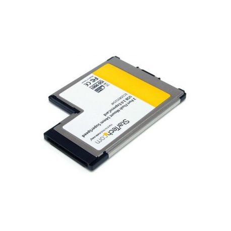 StarTech.com 2 Port Flush Mount ExpressCard 54mm SuperSpeed USB 3.0 Card Adapter with UASP - Dual Port Laptop ExpressCard USB 3 Controller (ECUSB3S254F) - USB adapter - ExpressCard - USB 3.0 x 2 - for P / N: S2510BU33PW, S251BMU3FP, S251BU31315, S3540BU33E, SM2NGFFMBU33, UNI251BMU33 - 1