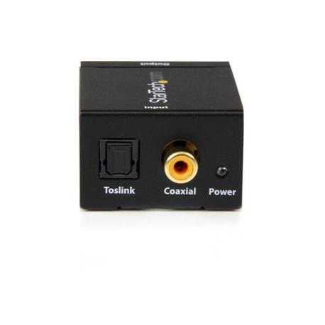 StarTech.com SPDIF Digital Coaxial or Toslink Optical to Stereo RCA Audio Converter - Digital Audio Adapter (SPDIF2AA) - Coaxial / optical digital audio converter - black - for P / N: FPCEILPTBLP, FPWARTB1M, FPWFXBAT, FPWTLTBAT, STNDMTV100, STNDMTV70, STNDMTVDUO - 4