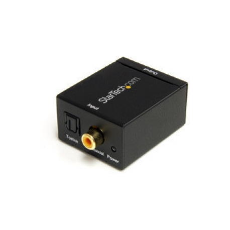 StarTech.com SPDIF Digital Coaxial or Toslink Optical to Stereo RCA Audio Converter - Digital Audio Adapter (SPDIF2AA) - Coaxial / optical digital audio converter - black - for P / N: FPCEILPTBLP, FPWARTB1M, FPWFXBAT, FPWTLTBAT, STNDMTV100, STNDMTV70, STNDMTVDUO - 6