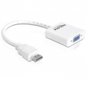 Delock Adapter HDMI-A male > VGA female - Adapter - HDMI male to HD-15 (VGA) female - white