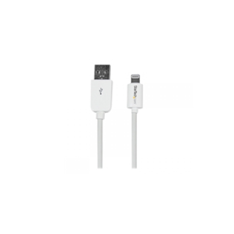 StarTech.com 2m (6ft) Long White Apple 8-pin Lightning Connector to USB Cable for iPhone  /  iPod  /  iPad - Charge and Sync Cable (USBLT2MW) - Lightning cable - Lightning male to USB male - 2 m - double shielded - white - for P / N: KITBXAVHDPEU, KITBXAVHDPNA, KITBXAVHDPUK, KITBXDOCKPEU, KITBXDOCKPUK, KITBZDOCK - 0