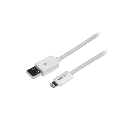 StarTech.com 2m (6ft) Long White Apple 8-pin Lightning Connector to USB Cable for iPhone  /  iPod  /  iPad - Charge and Sync Cable (USBLT2MW) - Lightning cable - Lightning male to USB male - 2 m - double shielded - white - for P / N: KITBXAVHDPEU, KITBXAVHDPNA, KITBXAVHDPUK, KITBXDOCKPEU, KITBXDOCKPUK, KITBZDOCK - 1