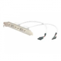 StarTech.com 2 Port USB A Female Slot Plate Adapter - USB panel - USB (F) to 5 pin in-line (F) - USBPLATE - USB panel - USB (F) to 5 pin in-line (F)