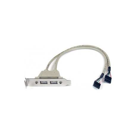 StarTech.com 2 Port USB A Female Slot Plate Adapter - USB panel - USB (F) to 5 pin in-line (F) - USBPLATE - USB panel - USB (F) to 5 pin in-line (F) - 4