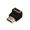 ASSMANN - HDMI adapter - HDMI female to HDMI male - shielded - black - 90° connector