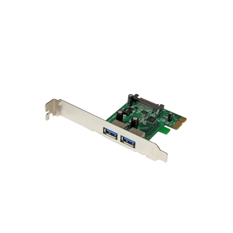 StarTech.com 2 Port PCI Express (PCIe) SuperSpeed USB 3.0 Card Adapter with UASP - SATA Power - Dual Port USB 3 PCIe Controller (PEXUSB3S24) - USB adapter - PCIe - USB 3.0 x 2 - for P / N: CFASTRWU3, ST3300GU3B, ST4300U3C1, ST4300U3C1B, ST7300U3M, ST7300USBME, USB3S2ESATA3 - 5