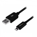 StarTech.com 3m (10ft) Long Black Apple® 8-pin Lightning Connector to USB Cable for iPhone  /  iPod  /  iPad - Charge and Sync Cable (USBLT3MB) - Lightning cable - Lightning male to USB male - 3 m - black - for P / N: BOX4CABLE