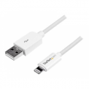 StarTech.com 3m (10ft) Long White Apple® 8-pin Lightning Connector to USB Cable for iPhone  /  iPod  /  iPad - Charge and Sync Cable (USBLT3MW) - Lightning cable - Lightning male to USB male - 3 m - white - for P / N: KITBXAVHDPEU, KITBXAVHDPNA, KITBXAVHDPUK, KITBXDOCKPEU, KITBXDOCKPUK, KITBZDOCK