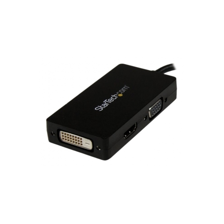 StarTech.com 3 in 1 DisplayPort Multi Video Adapter Converter - 1080p DP Laptop to HDMI VGA or DVI Monitor or Projector Display (DP2VGDVHD) - Adapter - DisplayPort male to HD-15 (VGA), DVI-D, HDMI female - 26.6 m - black - active, 1920 x 1200 (WUXGA) support - 0