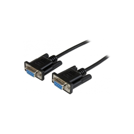 StarTech.com 2m Black DB9 RS232 Serial Null Modem Cable F / F - DB9 Female to Female - 9 pin RS232 Null Modem Cable - 2 meter, Black - Null modem cable - DB-9 (F) to DB-9 (F) - 2 m - molded, thumbscrews - black - for P / N: PCI2S5502, PEX4S953, PEX4S953LP - 3