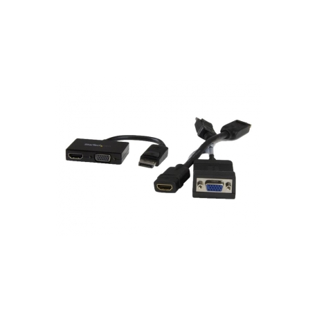 StarTech.com 2 in 1 Displayport Adapter - DisplayPort to HDMI or VGA - DisplayPort Adapter - 1920x1200 - Travel Adapter (DP2HDVGA) - Video converter - DisplayPort - HDMI, VGA - black - 1