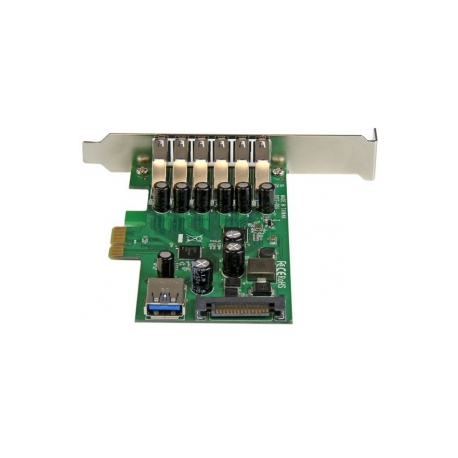 StarTech.com 7 Port PCI Express USB 3.0 Card - Standard & Low-Profile - SATA Power - UASP Support - 1 Internal & 6 External USB 3.0 Ports (PEXUSB3S7) - USB adapter - PCIe 2.0 - USB, USB 2.0, USB 3.0 - for P / N: ST1030USBM, ST7300USBME - 5