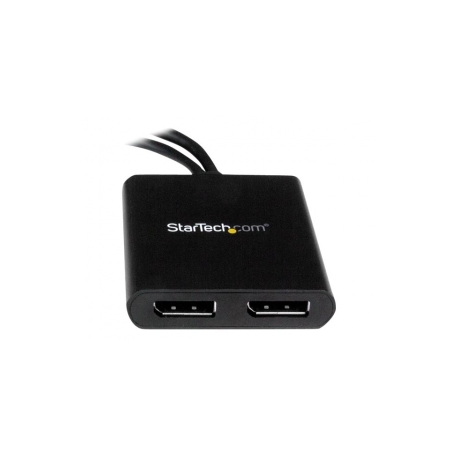 StarTech.com 2-Port Multi Monitor Adapter, Mini DisplayPort 1.2 to DisplayPort MST Hub, Dual 4K 30Hz, Windows Extended Desktop (MSTMDP122DP) - Video splitter - 2 x DisplayPort - desktop - 1