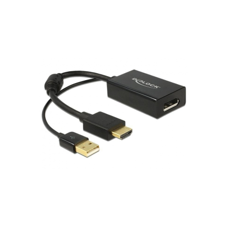 DeLOCK - Video converter - HDMI - DisplayPort - black - retail - 0