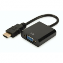 DIGITUS - Video  /  audio adaptor - HDMI male to HD-15 (VGA), mini jack female - black