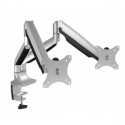 RaidSonic ICY BOX IB-MS504-T - Mounting kit - for 2 monitors (adjustable arm) - black, silver - screen size: up to 32" - desk-mountable