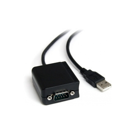 StarTech.com USB to Serial Adapter - 1 port - USB Powered - FTDI USB UART Chip - DB9 (9-pin) - USB to RS232 Adapter (ICUSB2321F) - Serial adapter - USB - RS-232 - black - 6
