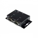 StarTech.com USB to Serial Adapter - 2 Port - Wall Mount - Din Rail Clips - Industrial - COM Port Retention - FTDI - DB9 (ICUSB2322I) - Serial adapter - USB 2.0 - RS-232 x 2 - black