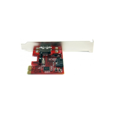 StarTech.com 1x eSATA + 1x SATA 6Gbps PCI Express SATA Controller Card - Storage controller (RAID) - SATA 6Gb / s / eSATA 6Gb / s - low profile - RAID 0, 1, JBOD - PCIe 2.0 x1 - red - for P / N: S251SMU33EP, S3520BU33ER, S355BU33ERM, ST521PMINT - 3