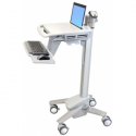Ergotron StyleView sv40 - Cart - for notebook  /  PC equipment (Constant Force motion) - light duty - lockable - medical - aluminium, zinc-plated steel, high-grade plastic - grey, white, polished aluminium - screen size: up to 17.3"