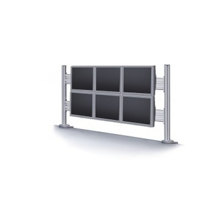 Neomounts by Newstar FPMA-DTB200 - Mounting kit (toolbar) - for 6 LCD displays (fixed) - silver - screen size: 10"-24" - clamp mountable - 1