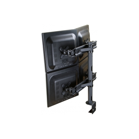 Neomounts by Newstar FPMA-D700D4 - Mounting kit - for 4 LCD displays (full-motion) - black - screen size: 19"-30" - clamp mountable, desk-mountable - 5
