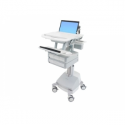 Ergotron StyleView - Cart - for notebook  /  keyboard  /  mouse (open architecture) - medical - aluminium, zinc-plated steel, high-grade plastic - grey, white, polished aluminium - screen size: 17.3" wide - output: AC 230 V - 66 Ah - Lead Acid - TAA Compliant