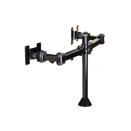 Neomounts by Newstar FPMA-D960DG - Mounting kit - for 2 LCD displays (full-motion) - black - screen size: 10"-27" - grommet, desk-mountable - 1