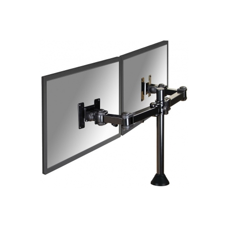 Neomounts by Newstar FPMA-D960DG - Mounting kit - for 2 LCD displays (full-motion) - black - screen size: 10"-27" - grommet, desk-mountable - 2