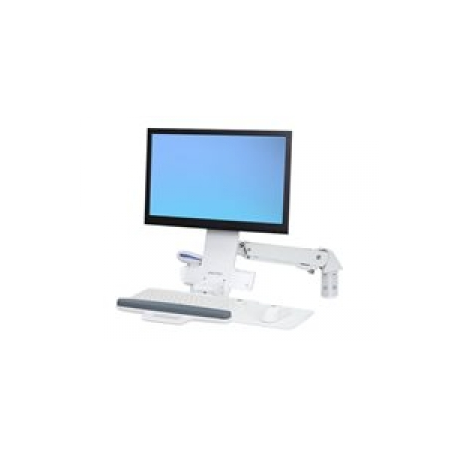 Ergotron StyleView Sit-Stand Combo - Mounting kit (articulating arm, keyboard tray) - for LCD display  /  PC equipment - aluminium, high-grade plastic - white - screen size: up to 24" - wall-mountable - 0