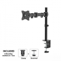 Neomounts by Newstar Select NM-D135 - Mounting kit - for LCD display (full-motion) - black - screen size: 10"-30" - clamp mountable, grommet, desk-mountable