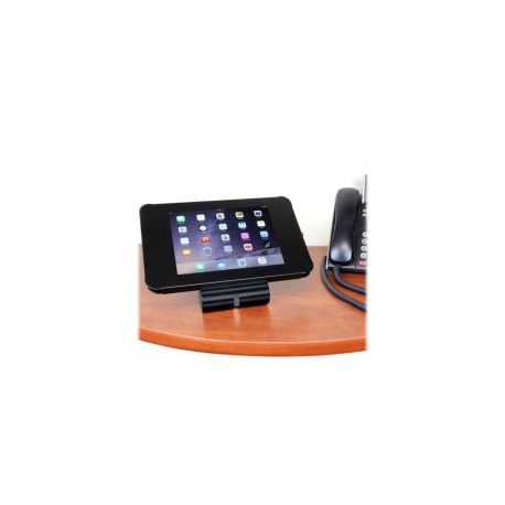 StarTech.com Secure Tablet Enclosure Stand- Lockable Anti Theft Steel Desk or Wall Mount for 9.7" iPad  /  Tablet - VESA Compatible (SECTBLTPOS) - Stand (mount bracket, pads, front plate, rear plate) - for tablet - lockable - steel - black - screen size: 9.7" - mounting interface: 100 x 100 mm - wall-mountable, desktop - for P / N: DK30CHPH - 5