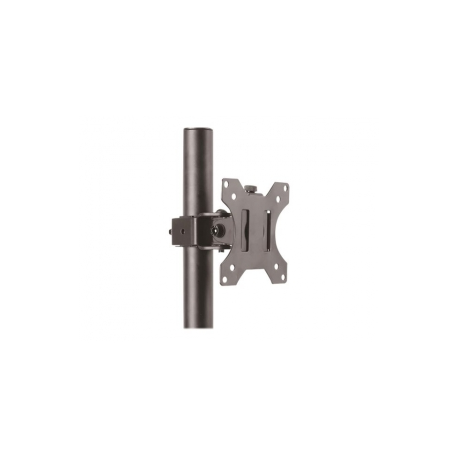 StarTech.com Single Monitor Desk Mount, Single Screen Heavy Duty Pole Mount for up to 8kg VESA Compatible Displays, Ergonomic Height Adjustable Monitor Arm Mount, Desk Clamp / Grommet - Small Footprint Design (ARMPIVOTV2) - Mounting kit (desk clamp mount, pole clamp, pole, grommet plate, washers, cable management clip) - for Monitor - plastic, steel - black - screen size: 13"-32" - C-clamp, grommet, desk-mountable - 0