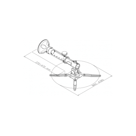Neomounts by Newstar BEAMER-W050 - Bracket - for projector (full-motion) - silver - wall-mountable - 1