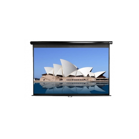 Elite Screens Manual Series M128UWX - Projection screen - ceiling mountable, wall mountable - 128" (325 cm) - 16:10 - Matte White - 6