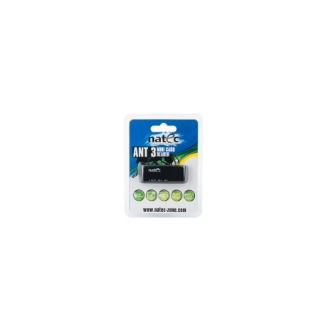 Natec MINI ANT 3 - Card reader (MS, MS PRO, MMC, SD, MS Duo, MS PRO Duo, RS-MMC, TransFlash, microSD, SDHC, MS Micro) - USB 2.0 - 0