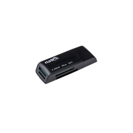 Natec MINI ANT 3 - Card reader (MS, MS PRO, MMC, SD, MS Duo, MS PRO Duo, RS-MMC, TransFlash, microSD, SDHC, MS Micro) - USB 2.0 - 1