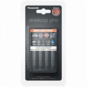 Panasonic eneloop pro smart & quick K-KJ55HCD40E - 3 hr battery charger - (for 4xAA, 4xAAA) 4 x AA type - NiMH - 2500 mAh