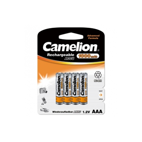 Camelion Rechargeable Batteries Ni-MH AAA (R03), 1000mAh, 4-pack - 0