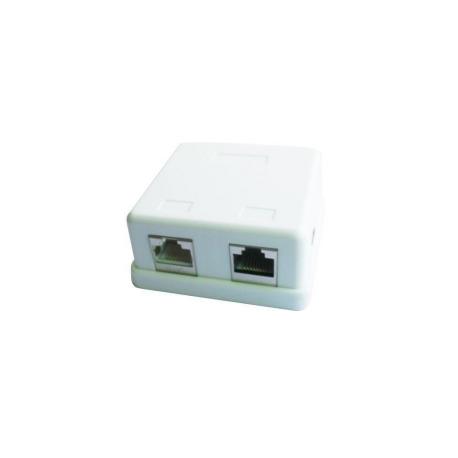 Cablexpert NCAC-HS-SMB2 - Network surface mount box - CAT 5e - RJ-45 X 2 - white - 0