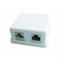 Cablexpert NCAC-HS-SMB2 - Network surface mount box - CAT 5e - RJ-45 X 2 - white