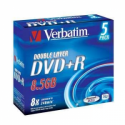 Verbatim - 5 x DVD+R DL - 8.5 GB (240min) 8x - matt silver - jewel case