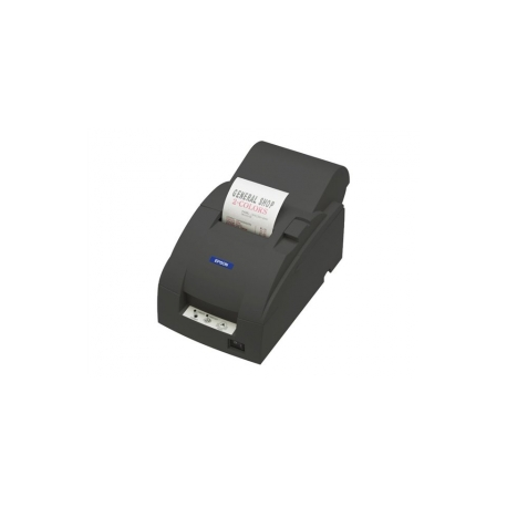 Epson TM U220A - Receipt printer - two-colour (monochrome) - dot-matrix - Roll (7.6cm) - 17.8 cpi - 9 pin - up to 6 lines / sec - capacity: 1 roll - serial - cutter - dark grey - 1
