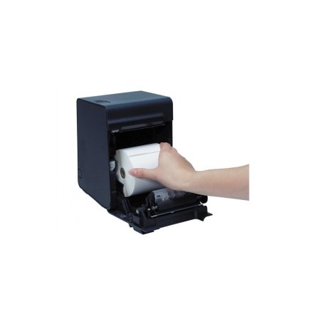 Epson TM L90 - Receipt printer - thermal line - Roll (7.95 cm) - 203 x 203 dpi - up to 150 mm / sec - USB 2.0, LAN - cutter - dark grey - 6
