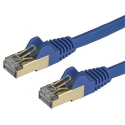 StarTech.com 50cm CAT6A Ethernet Cable, 10 Gigabit Shielded Snagless RJ45 100W PoE Patch Cord, CAT 6A 10GbE STP Network Cable w / Strain Relief, Blue, Fluke Tested / UL Certified Wiring / TIA - Category 6A - 26AWG (6ASPAT50CMBL) - Patch cable - RJ-45 (M) to RJ-45 (M) - 50 cm - STP - CAT 6a - snagless - blue