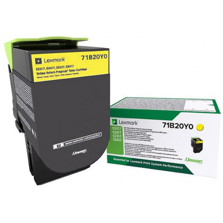 Lexmark X317 - Yellow - original - toner cartridge LCCP, LRP - for Lexmark CS317dn, CS417dn, CS517de, CX317dn, CX417de - 1