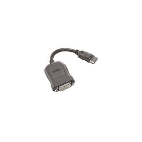 Lenovo - DVI cable - single link - DisplayPort (M) to DVI-D (F) - 20 cm - grey - for ThinkCentre M70; M720; M80; M90; M920; ThinkStation P340; P360; P620; V50t-13; V530-15 - 2