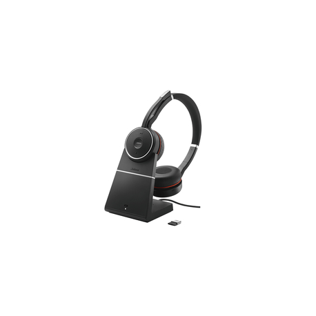 Jabra Evolve 75+ UC Stereo - Headset - on-ear - Bluetooth - wireless - active noise cancelling - USB - 0
