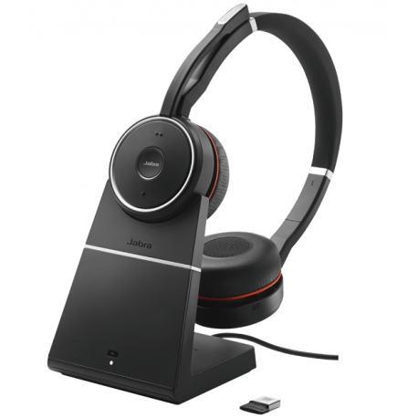 Jabra Evolve 75+ UC Stereo - Headset - on-ear - Bluetooth - wireless - active noise cancelling - USB - 1